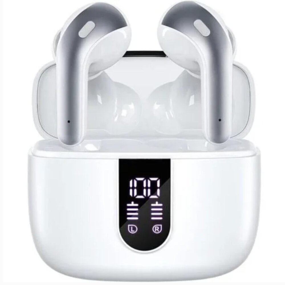 Bluetooth Headphone Wireless Earbud Airpods Pro 2 Charging Case Waterproof WHITE